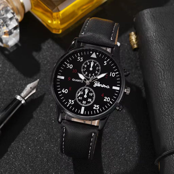 Men’s Luxury Chronograph Watch & 3 FREE Bracelet Gift Set