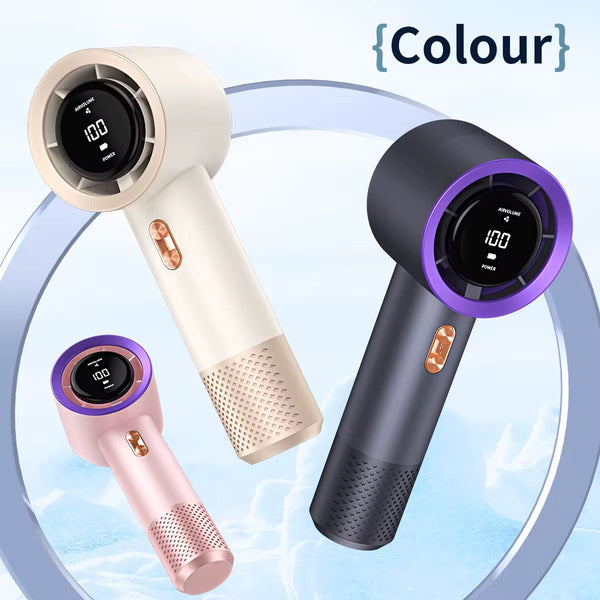 Ultra-Powerful Turbo Handheld Fan – Rechargeable Mini Fan with Digital Display