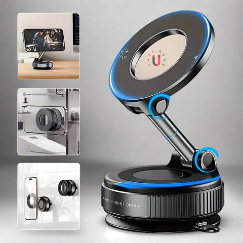 ✅ 360° Magnetic Phone Mount – Foldable & Ultra-Strong Grip